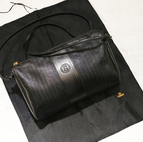 Fendi Handbags - Fendi Vintage Coated Leather Crossbody Bag